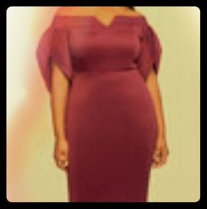 Eloquii Tulip Sleeve Off the Shoulder Dress